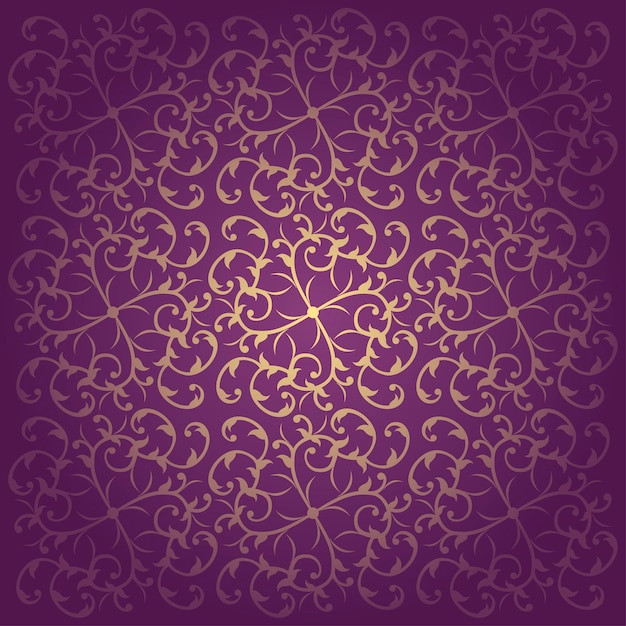 Vector de fondo púrpura barroco floral