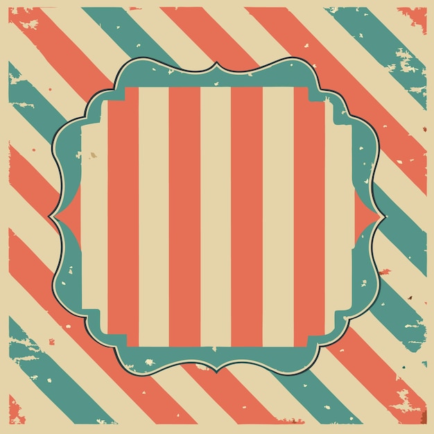 Vector de fondo de rayas retro antiguas