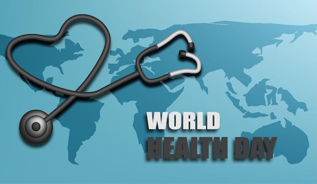 Vector vector de fondo realista del día mundial de la salud