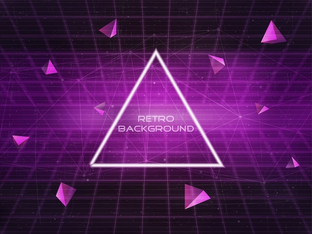 Vector de fondo retro de los 80