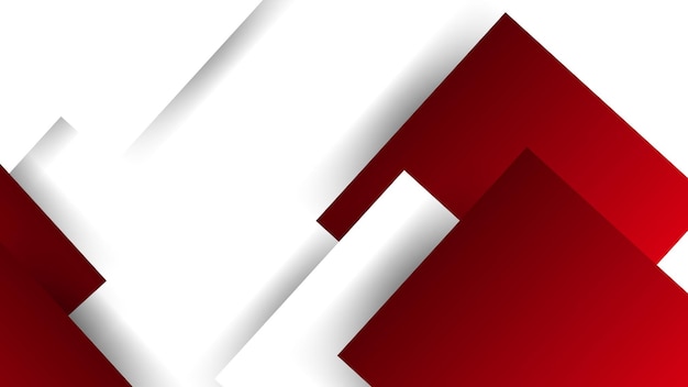 Vector de fondo rojo en blanco simple para negocios Fundo de formas geométricas abstractas rojas y blancas