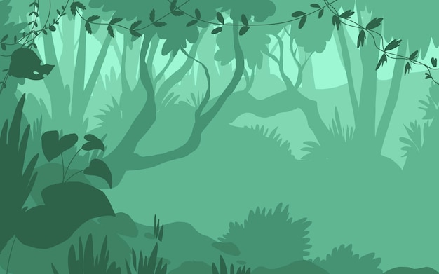 Vector Fondo de selva plana orgánica