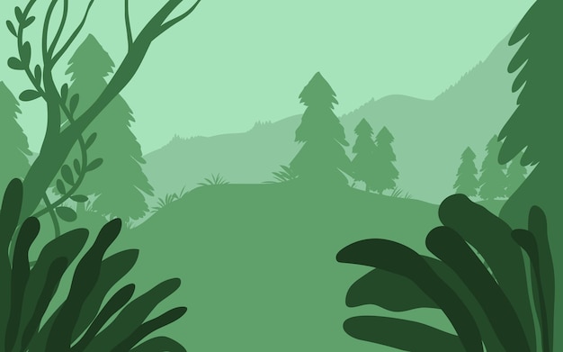 Vector Fondo de selva plana orgánica