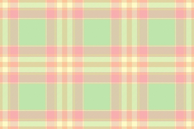 Vector de fondo tartán de textura de patrón textil con un chequeo de cuadros de tela sin costura
