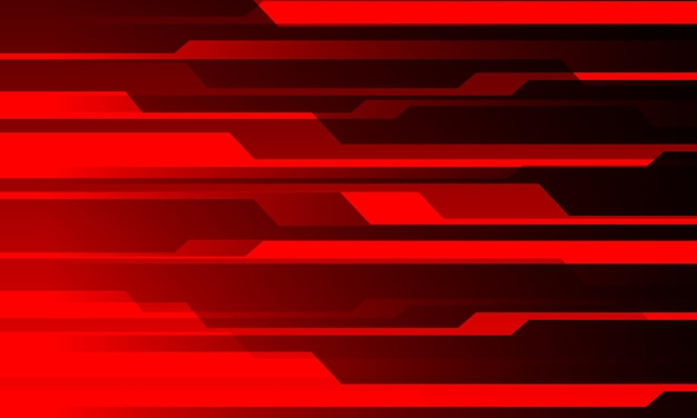 Vector de fondo de tecnología futurista ultramoderna de diseño de circuito cibernético de línea de tono rojo abstracto