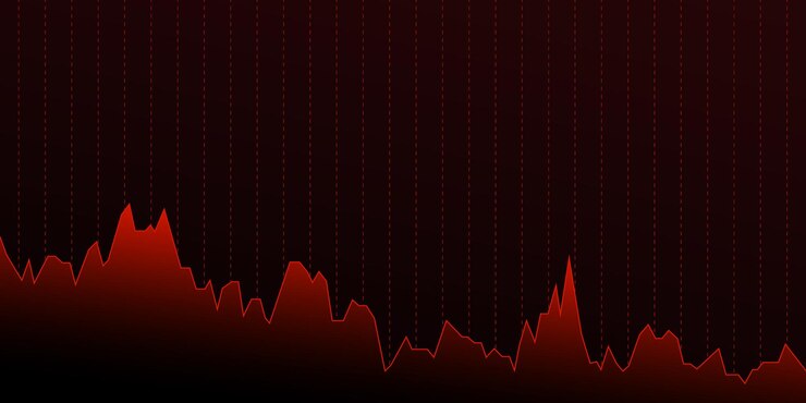 Vector vector de fondo de tendencia a la baja del mercado de valores