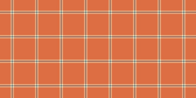 Vector de fondo textil retro tela de micro tartan sin costuras patrón de traje chequeo de textura a cuadros en colores naranja y claro