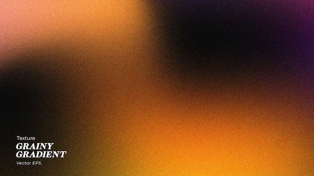 Vector de fondo de textura granulada con gradiente naranja negro vibrante de primera calidad