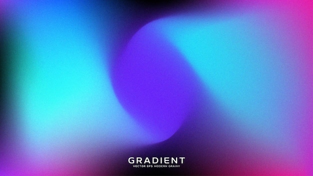Vector de fondo de textura granulada de partículas de gradiente espiral horizontal azul borroso realista