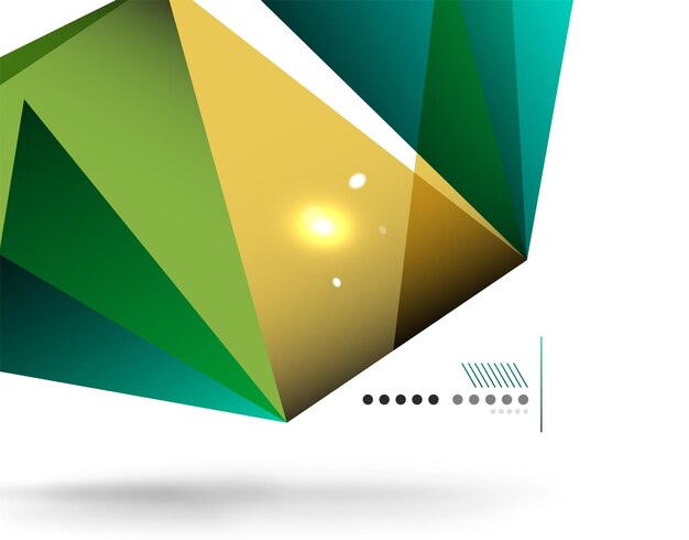 Vector de fondo de triángulo abstracto geométrico plantilla moderna de presentación de negocios o tecnología papel pintado de fondo abstracto poligonal
