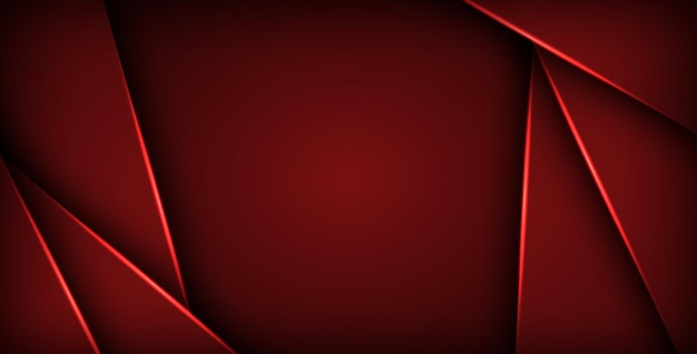Vector de fondo de triángulo geométrico rojo capa de superposición en espacio negro para texto y diseño de fondo eps10