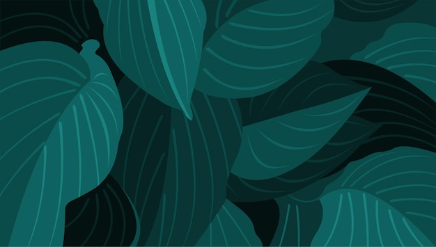 Vector de fondo tropical con diseño de banner