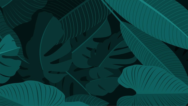 Vector de fondo tropical con diseño de banner