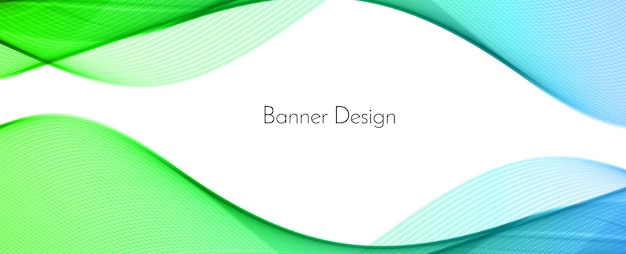 Vector de fondo de vector de banner de onda verde moderno abstracto