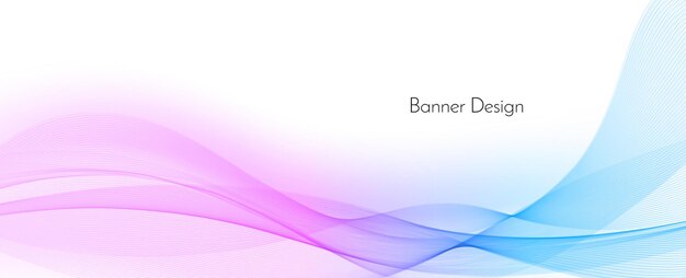 Vector de fondo de vector de diseño moderno de banner de onda decorativa abstracta