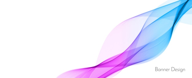 Vector de fondo de vector de diseño moderno de banner de onda decorativa abstracta