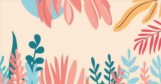 Vector de fondos abstractos de otoño con espacio de copia para texto en estilo lineal plano