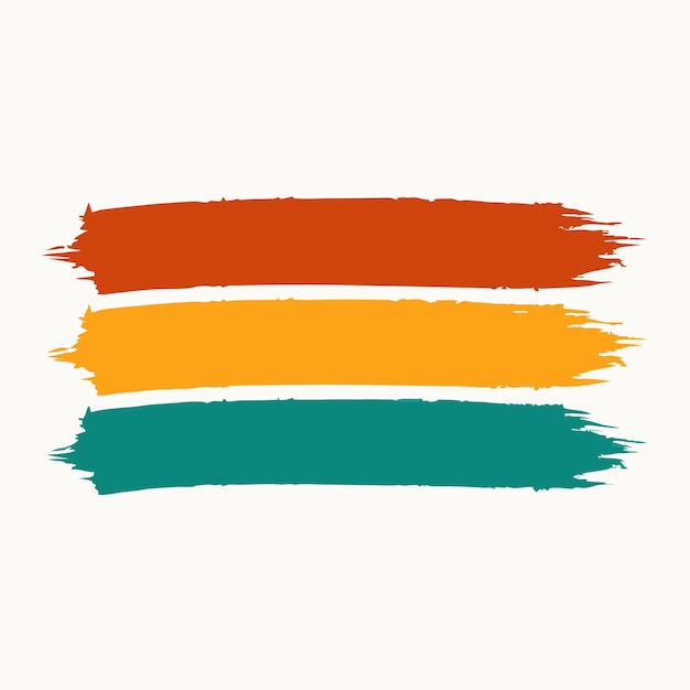 Vector de fondos de trazos de pincel de etiquetas artesanales