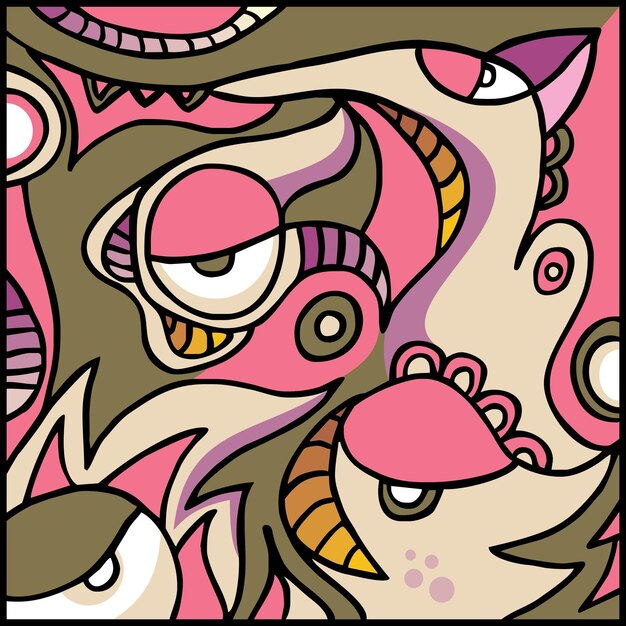 Vector de forma abstracta Abstracto de dibujo artístico Vector de ilustración artística