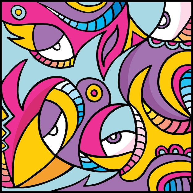 Vector de forma abstracta Abstracto de dibujo artístico Vector de ilustración artística