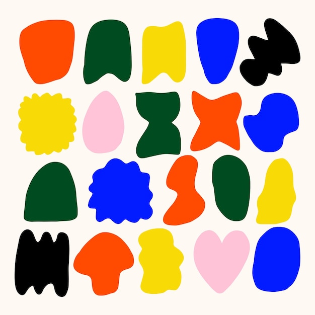 vector de forma abstracta orgánica de colores