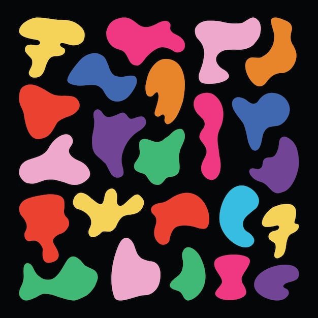 vector de forma abstracta orgánica de colores