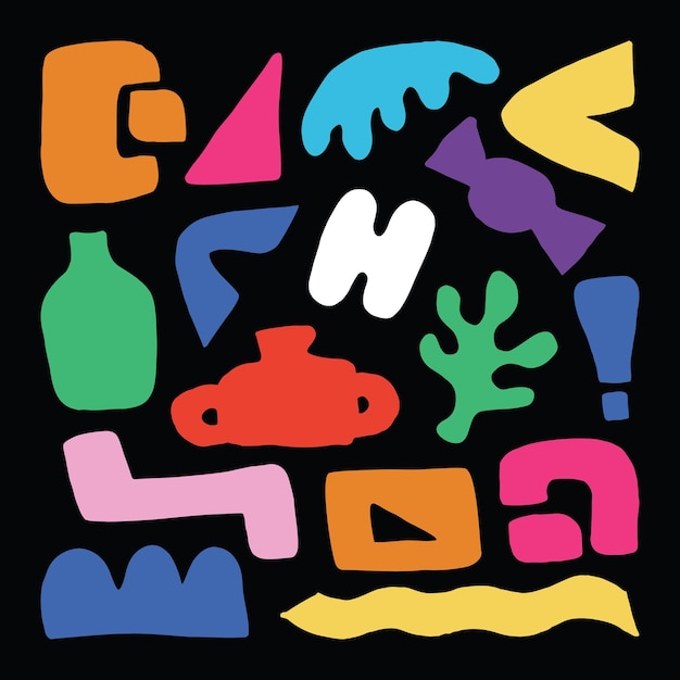 vector de forma abstracta orgánica de colores