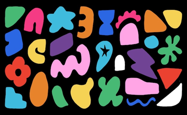 vector de forma abstracta orgánica de colores