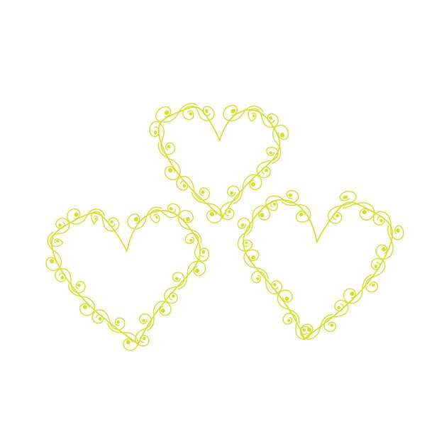 Vector de forma de amor decorativo, diseño de corazón de amor de lujo