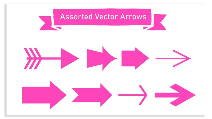 Vector vector de forma de flecha