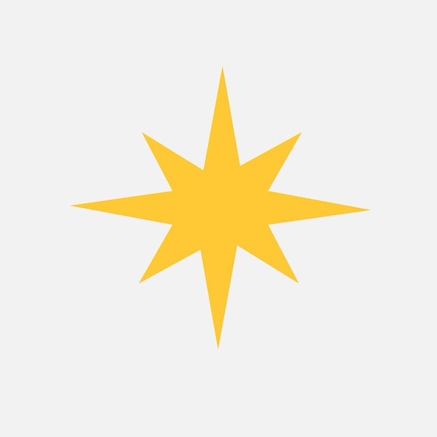 Vector de forma geométrica de estrella amarilla