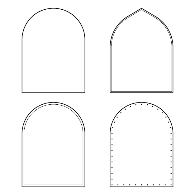 Vector de la forma del marco de forma de arco