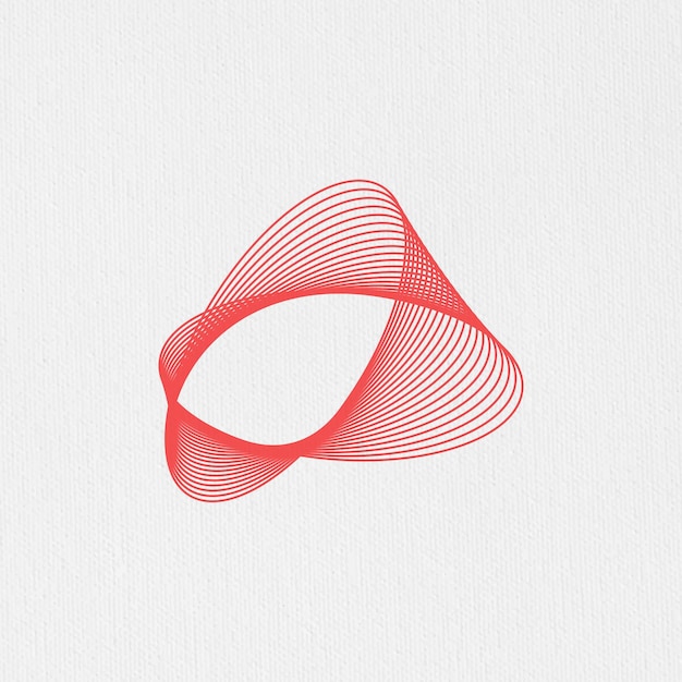 Vector de forma roja abstracta 3D