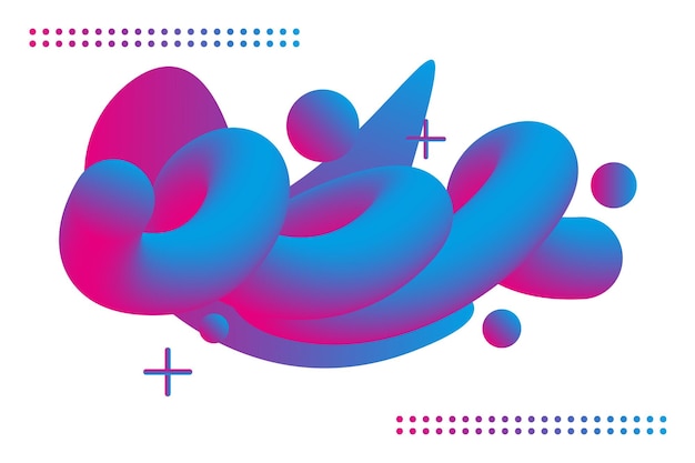 Vector de formas 3D abstractas de Holo