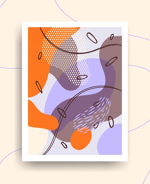 Vector de formas abstractas de plantilla de folleto