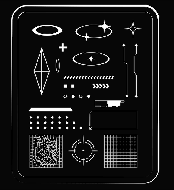 Vector de formas de elementos futuristas