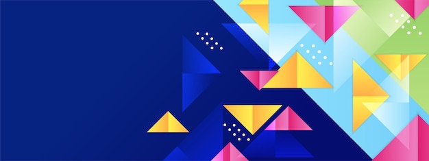 Vector de formas geométricas coloridas con fondo de mosaico
