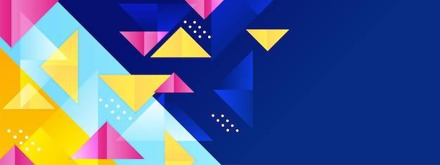 Vector de formas geométricas coloridas con fondo de mosaico