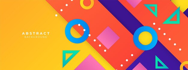 Vector de formas geométricas coloridas con fondo de mosaico