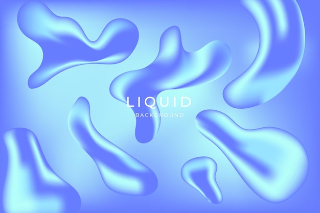 Vector de formas líquidas de colores de fondo azul
