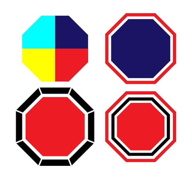 Vector de formas octogonales geométricas para maestros y estudiantes