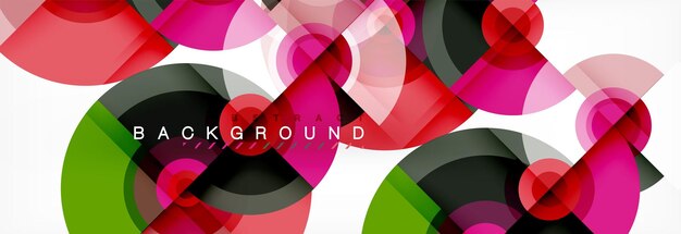 Vector de formas redondas fondo abstracto Vector de composición de formas circulares de moda