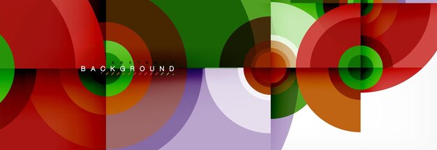 Vector de formas redondas fondo abstracto Vector de composición de formas circulares de moda