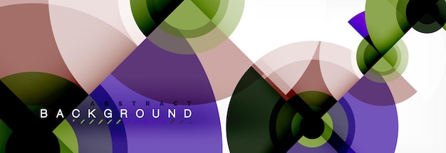Vector de formas redondas fondo abstracto Vector de composición de formas circulares de moda