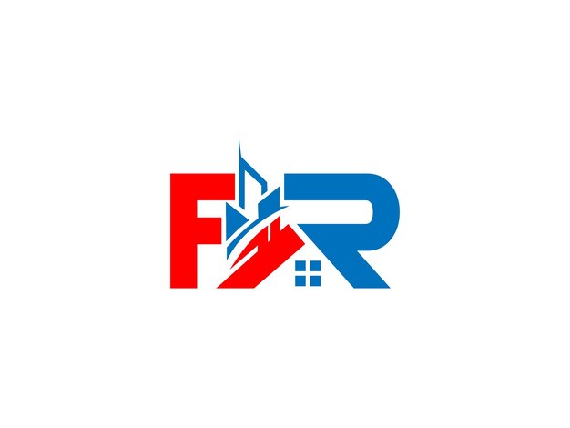 vector FR con logotipo de edificio