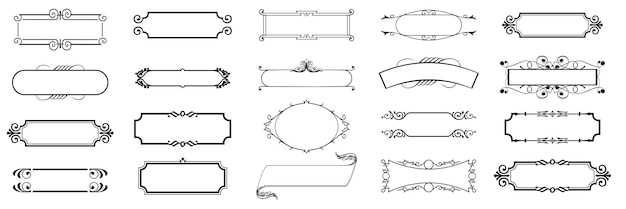 Vector frame set ornamental vintagexa