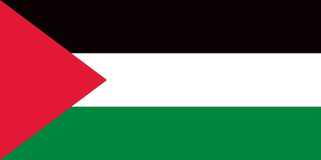 Vector vector de la franja de gaza bandera ondulada ilustración de palestina