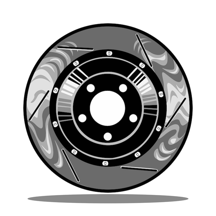 Vector vector de freno de disco del automóvil