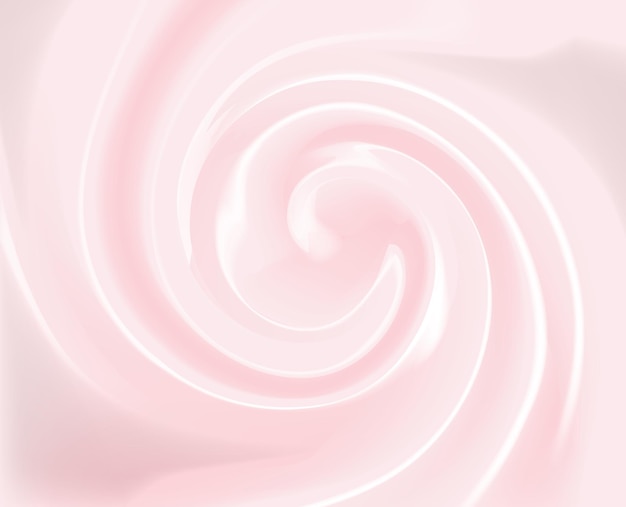 Vector fresa, fondo de textura de crema de remolino de rosa