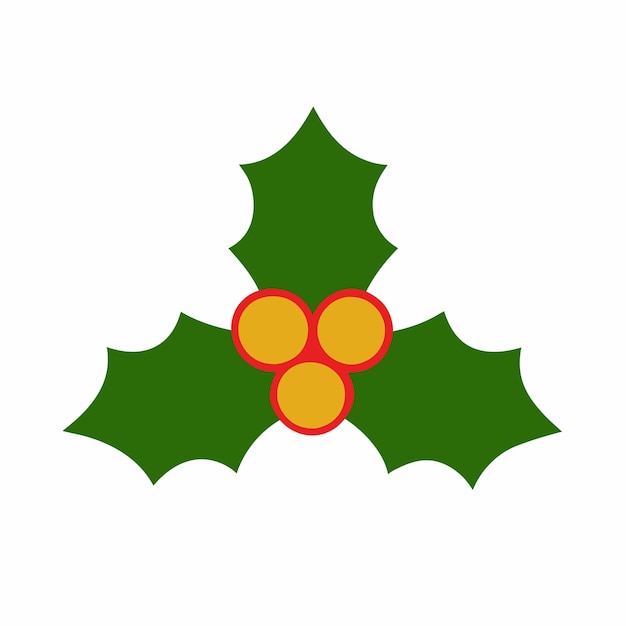 Vector de fresa de Navidad con fondo blanco